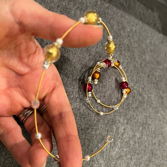 Red Envelope Muarno glass bead bracelet set. - Picture 3 of 7